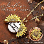 "You Are My Sunshine" Sunflower Necklace