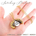 "You Are My Sunshine" Sunflower Necklace