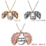 "You Are My Sunshine" Sunflower Necklace