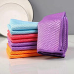 5 Pcs Wave Pattern Fish Scale Microfiber Polishing Cleaning Clothes Rag