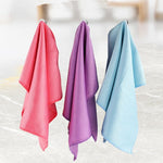 5 Pcs Wave Pattern Fish Scale Microfiber Polishing Cleaning Clothes Rag