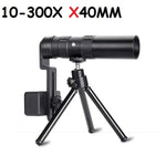 4K 10-300X40mm Super Telephoto Zoom Monocular Telescope